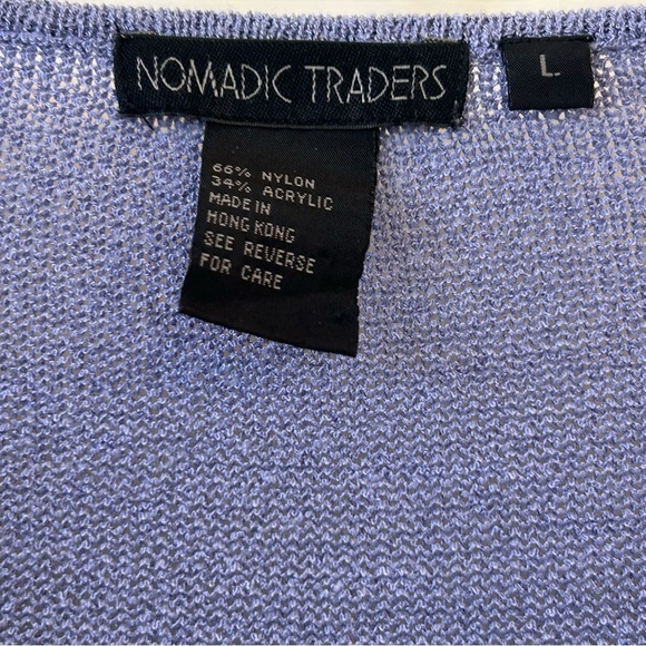 Nomadic Traders Purple V-Neck Women's Sweater - Picture 7 of 8